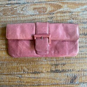 HOBO International Pink Leather Wristlet